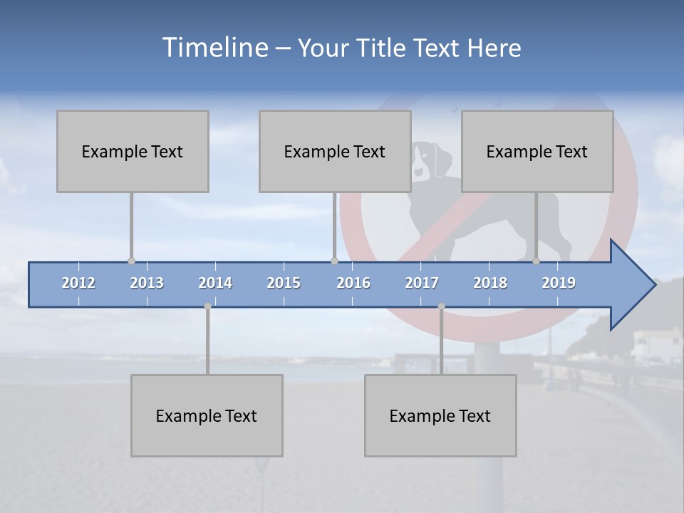 A Sign On A Beach Meaning Dogs Are Not Allowed PowerPoint Template