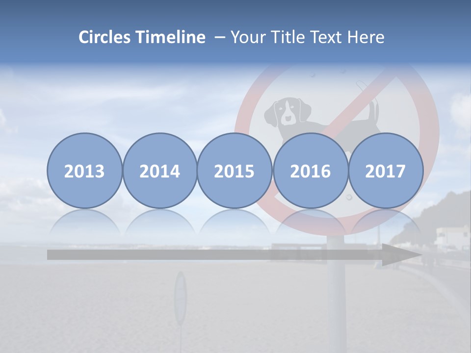 A Sign On A Beach Meaning Dogs Are Not Allowed PowerPoint Template