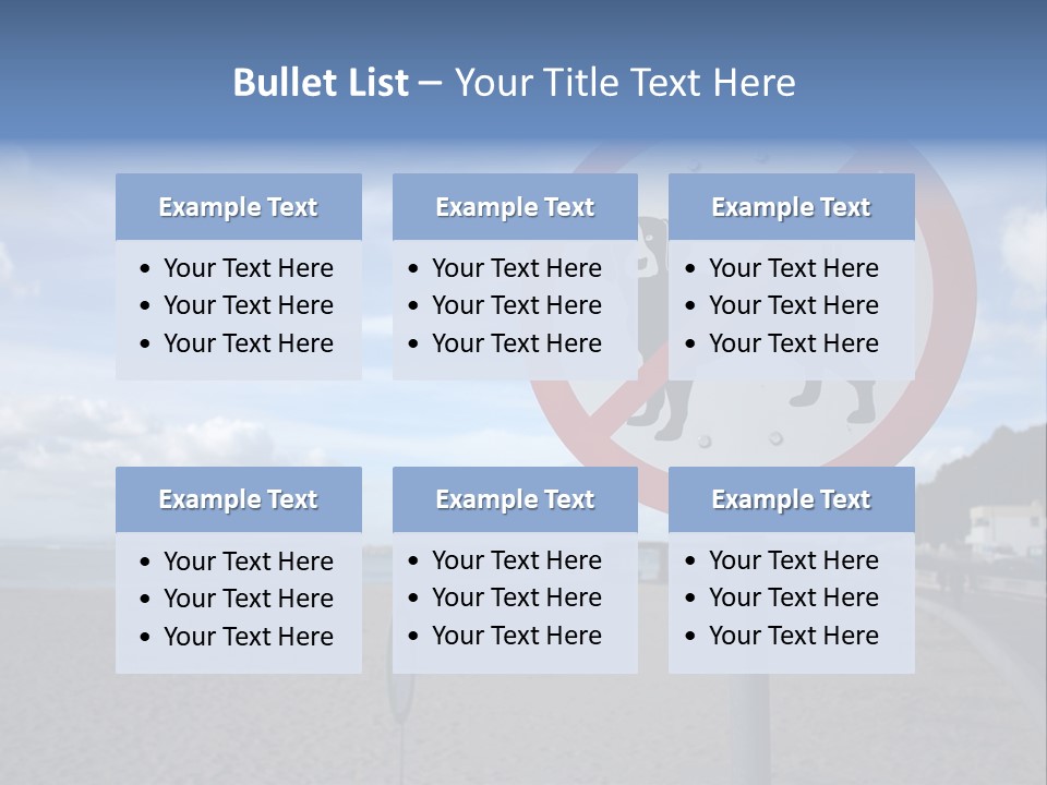 A Sign On A Beach Meaning Dogs Are Not Allowed PowerPoint Template