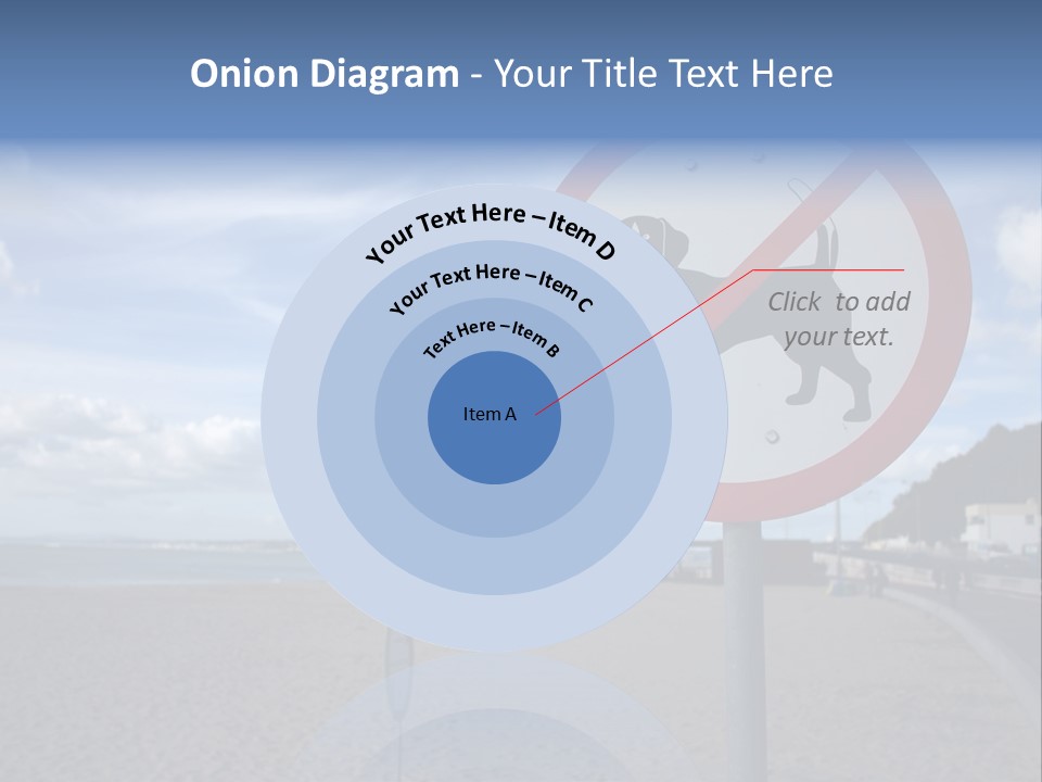 A Sign On A Beach Meaning Dogs Are Not Allowed PowerPoint Template