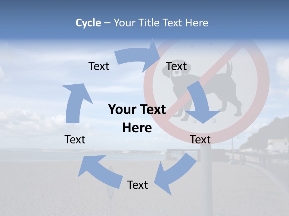 A Sign On A Beach Meaning Dogs Are Not Allowed PowerPoint Template