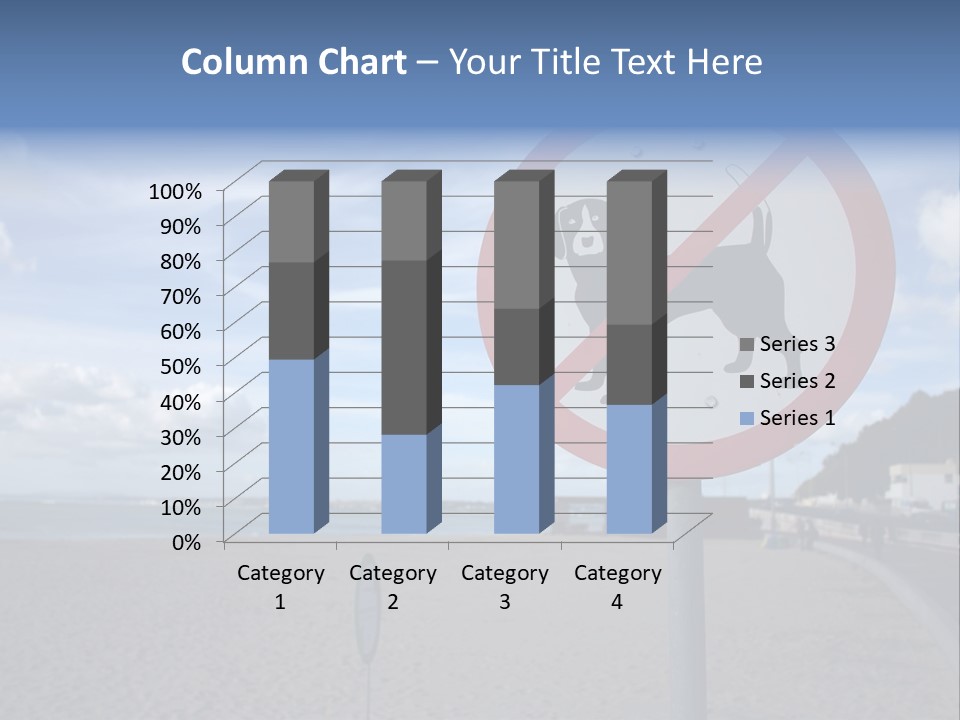 A Sign On A Beach Meaning Dogs Are Not Allowed PowerPoint Template
