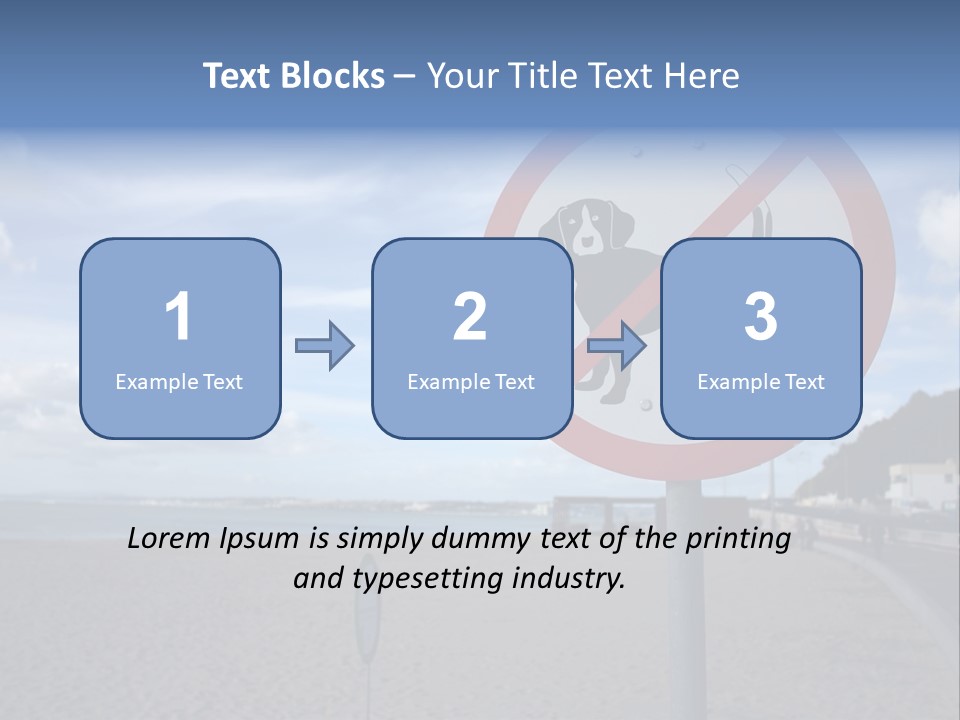 A Sign On A Beach Meaning Dogs Are Not Allowed PowerPoint Template