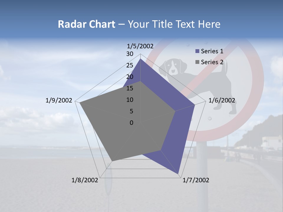 A Sign On A Beach Meaning Dogs Are Not Allowed PowerPoint Template