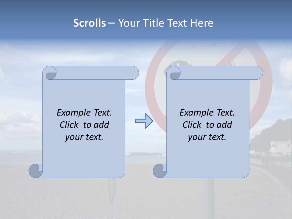 A Sign On A Beach Meaning Dogs Are Not Allowed PowerPoint Template