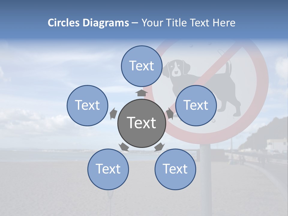 A Sign On A Beach Meaning Dogs Are Not Allowed PowerPoint Template