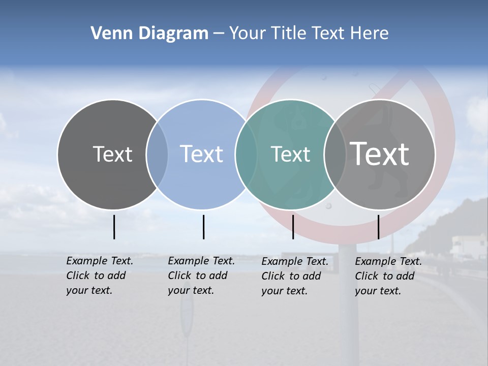 A Sign On A Beach Meaning Dogs Are Not Allowed PowerPoint Template