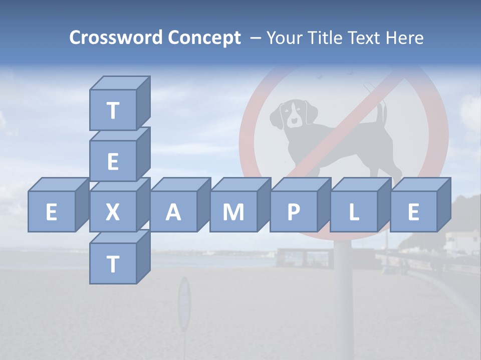 A Sign On A Beach Meaning Dogs Are Not Allowed PowerPoint Template