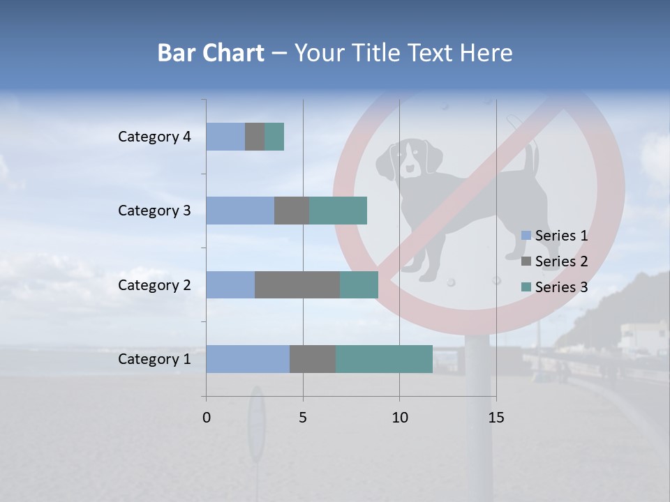 A Sign On A Beach Meaning Dogs Are Not Allowed PowerPoint Template