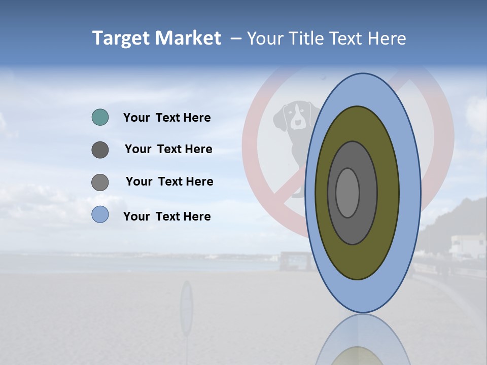 A Sign On A Beach Meaning Dogs Are Not Allowed PowerPoint Template