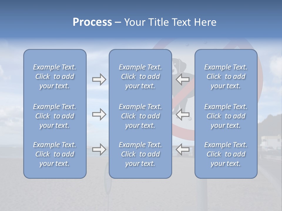 A Sign On A Beach Meaning Dogs Are Not Allowed PowerPoint Template