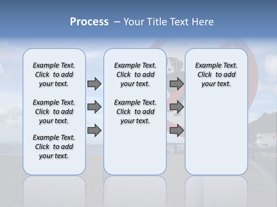 A Sign On A Beach Meaning Dogs Are Not Allowed PowerPoint Template