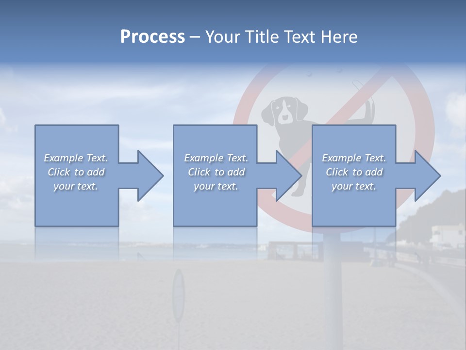 A Sign On A Beach Meaning Dogs Are Not Allowed PowerPoint Template