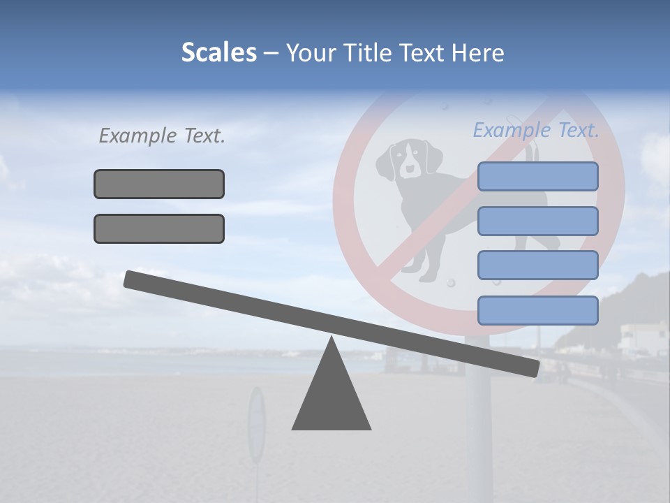 A Sign On A Beach Meaning Dogs Are Not Allowed PowerPoint Template