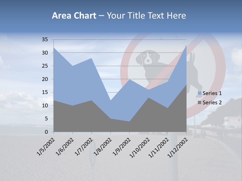 A Sign On A Beach Meaning Dogs Are Not Allowed PowerPoint Template