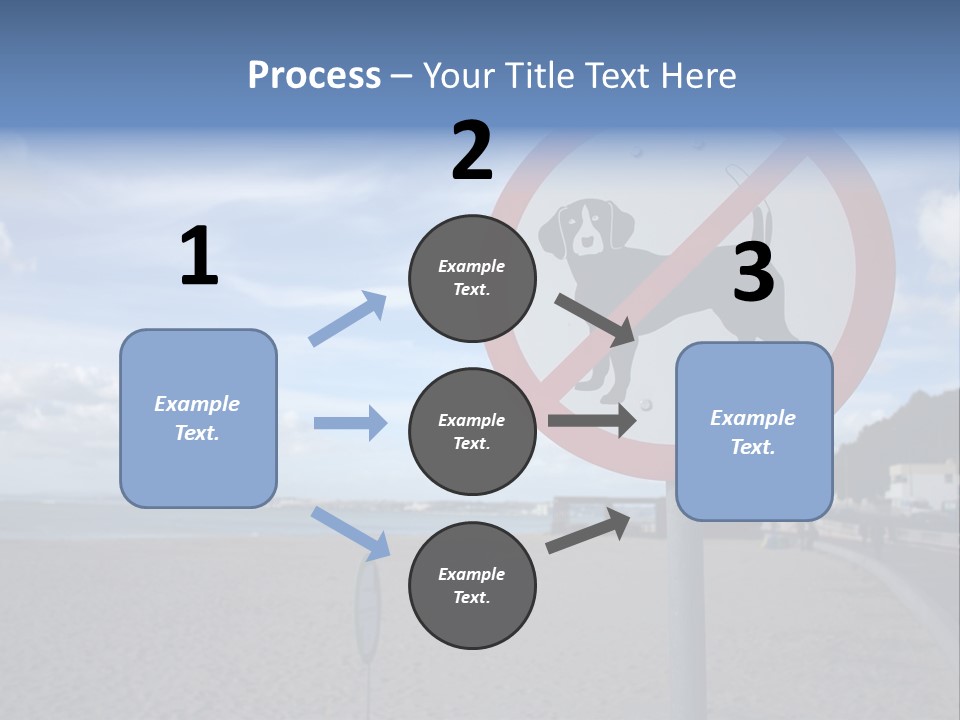 A Sign On A Beach Meaning Dogs Are Not Allowed PowerPoint Template