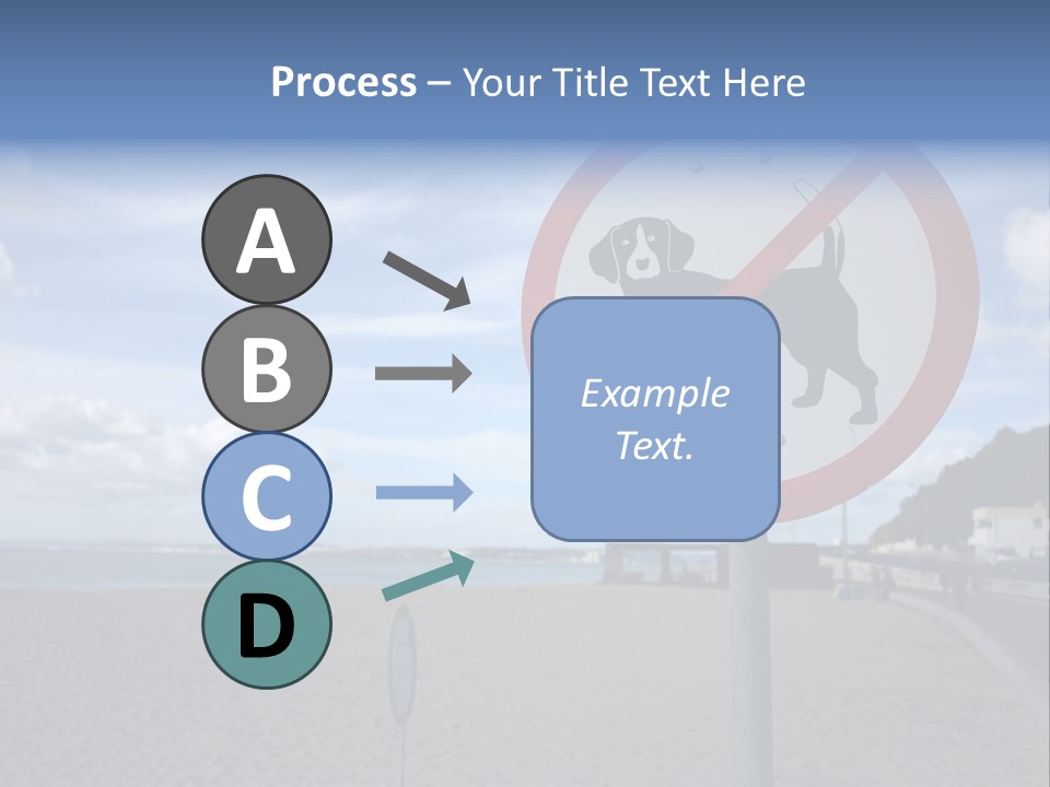 A Sign On A Beach Meaning Dogs Are Not Allowed PowerPoint Template