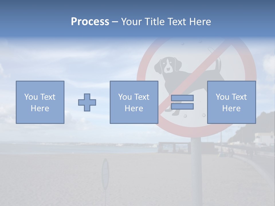 A Sign On A Beach Meaning Dogs Are Not Allowed PowerPoint Template