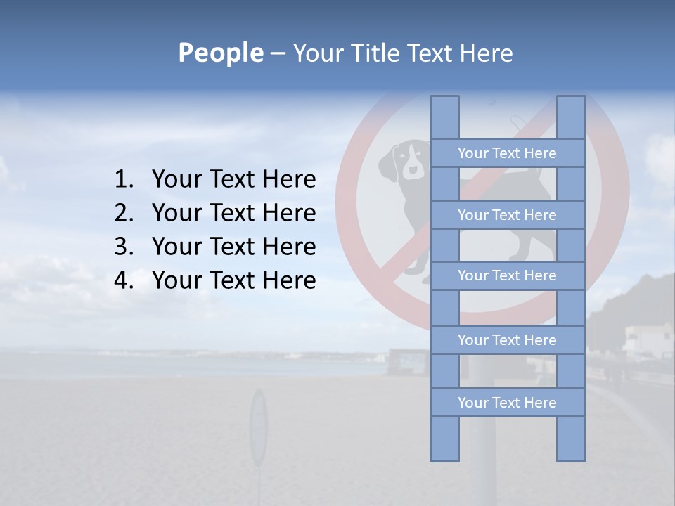 A Sign On A Beach Meaning Dogs Are Not Allowed PowerPoint Template