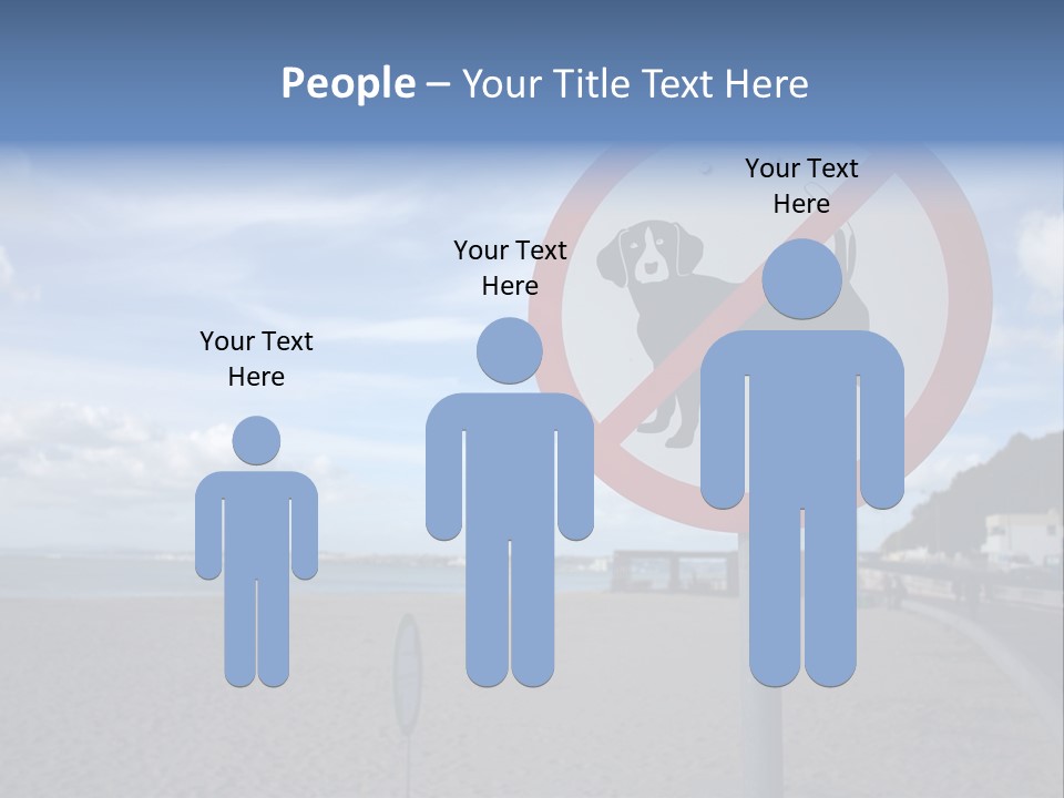 A Sign On A Beach Meaning Dogs Are Not Allowed PowerPoint Template