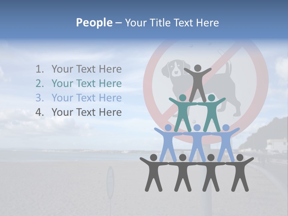 A Sign On A Beach Meaning Dogs Are Not Allowed PowerPoint Template