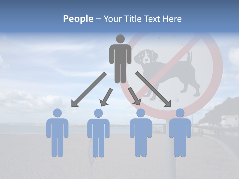 A Sign On A Beach Meaning Dogs Are Not Allowed PowerPoint Template