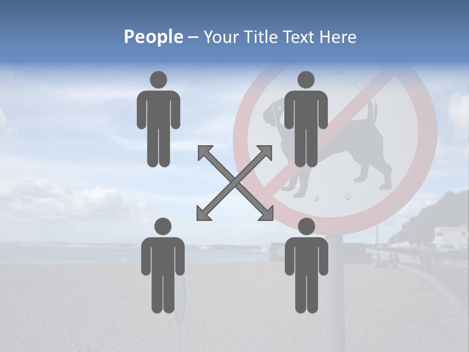 A Sign On A Beach Meaning Dogs Are Not Allowed PowerPoint Template