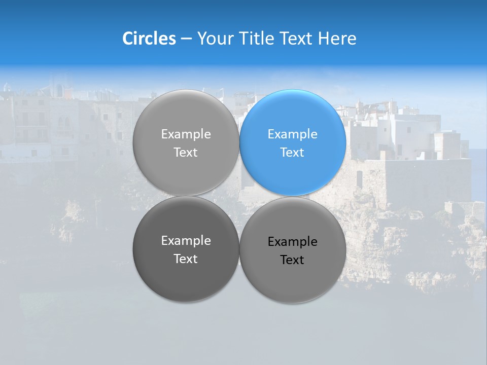 Cliff Village At Polignano A Mare, Bari, Apulia, Italy PowerPoint Template