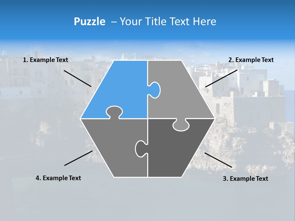 Cliff Village At Polignano A Mare, Bari, Apulia, Italy PowerPoint Template