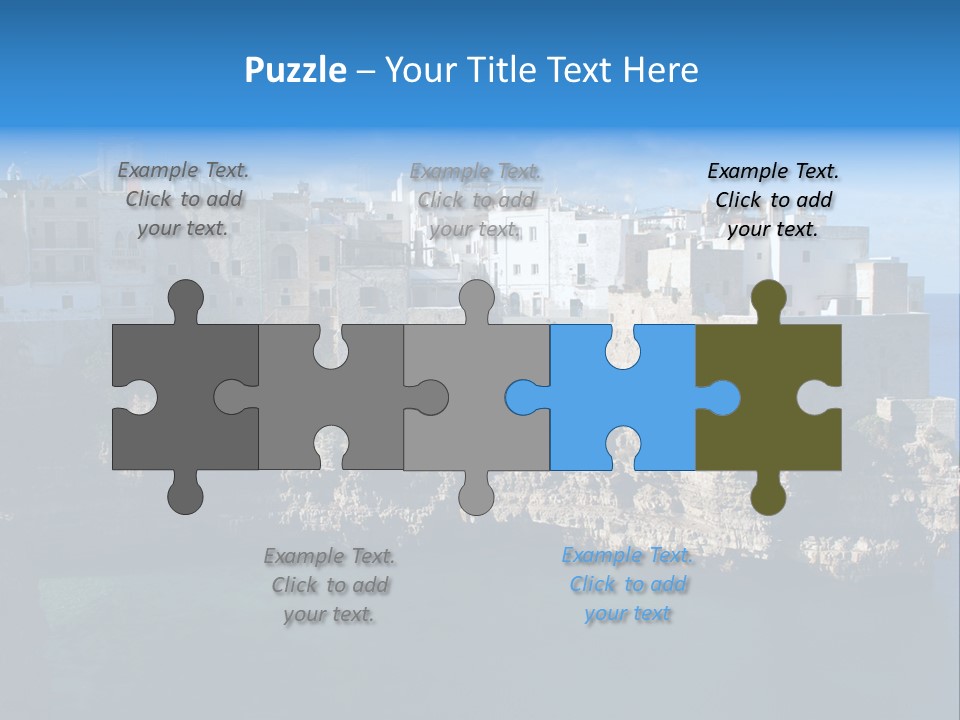 Cliff Village At Polignano A Mare, Bari, Apulia, Italy PowerPoint Template