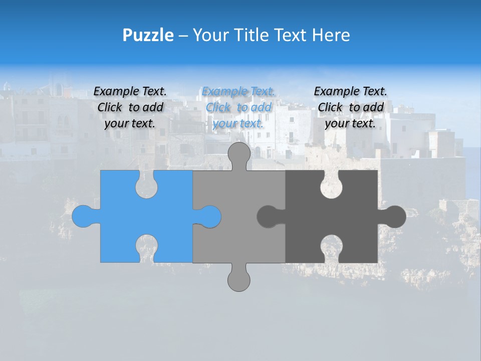 Cliff Village At Polignano A Mare, Bari, Apulia, Italy PowerPoint Template