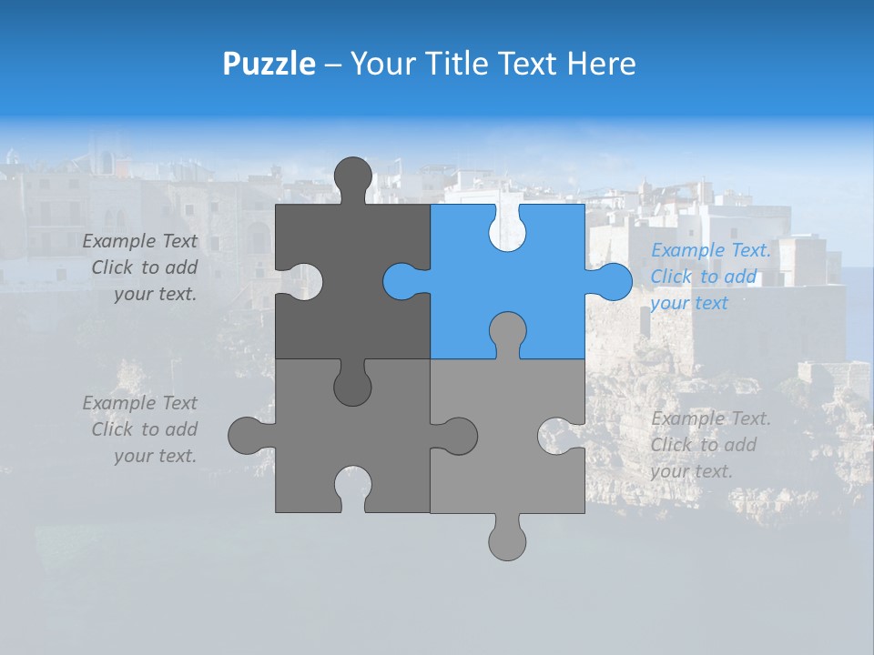 Cliff Village At Polignano A Mare, Bari, Apulia, Italy PowerPoint Template