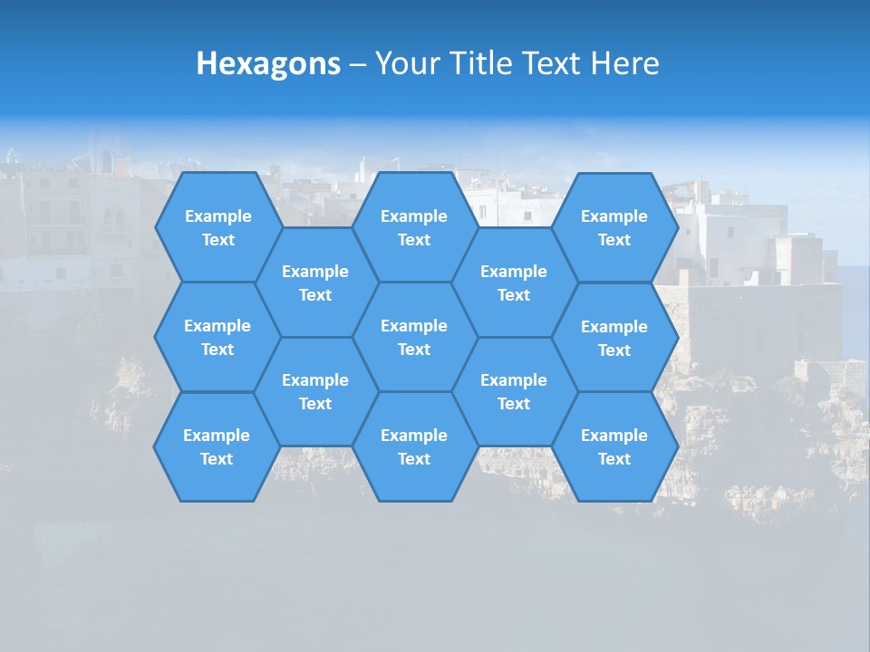 Cliff Village At Polignano A Mare, Bari, Apulia, Italy PowerPoint Template