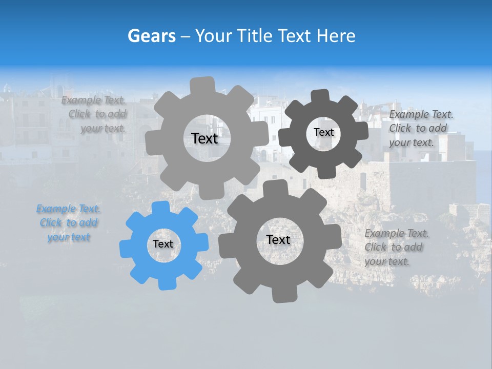 Cliff Village At Polignano A Mare, Bari, Apulia, Italy PowerPoint Template