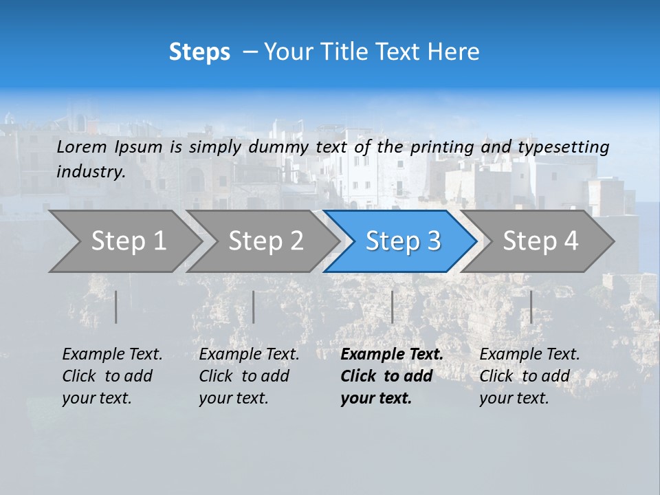 Cliff Village At Polignano A Mare, Bari, Apulia, Italy PowerPoint Template