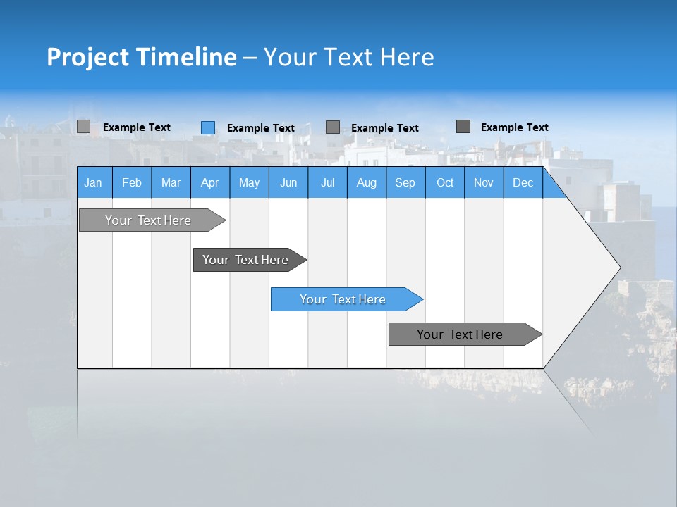 Cliff Village At Polignano A Mare, Bari, Apulia, Italy PowerPoint Template