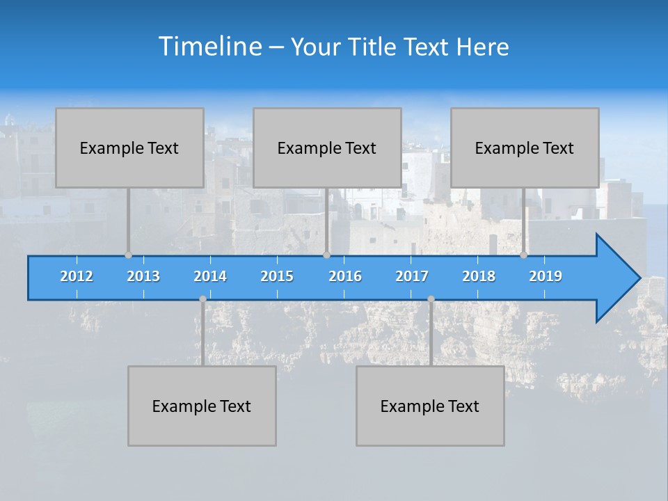 Cliff Village At Polignano A Mare, Bari, Apulia, Italy PowerPoint Template