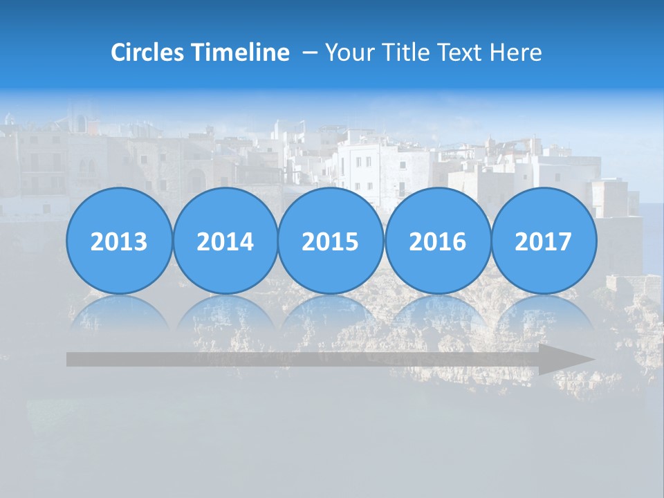 Cliff Village At Polignano A Mare, Bari, Apulia, Italy PowerPoint Template