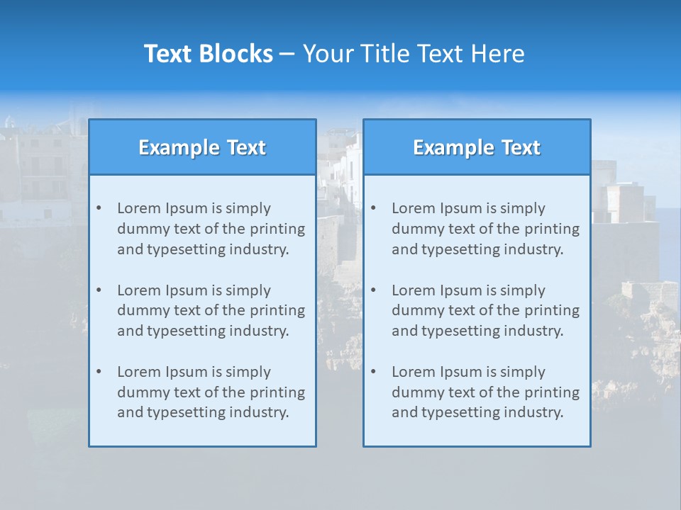 Cliff Village At Polignano A Mare, Bari, Apulia, Italy PowerPoint Template
