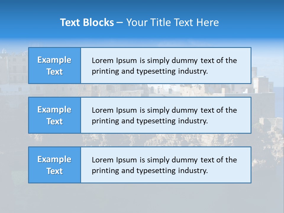Cliff Village At Polignano A Mare, Bari, Apulia, Italy PowerPoint Template