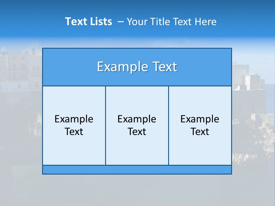 Cliff Village At Polignano A Mare, Bari, Apulia, Italy PowerPoint Template