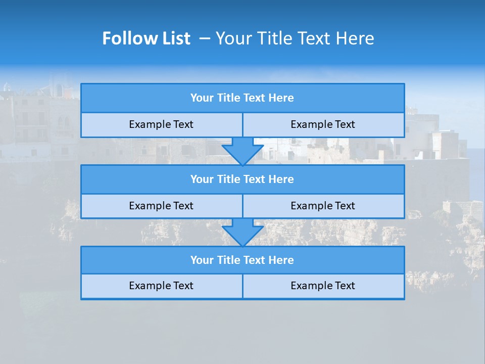 Cliff Village At Polignano A Mare, Bari, Apulia, Italy PowerPoint Template