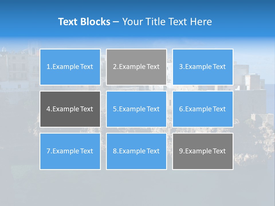 Cliff Village At Polignano A Mare, Bari, Apulia, Italy PowerPoint Template