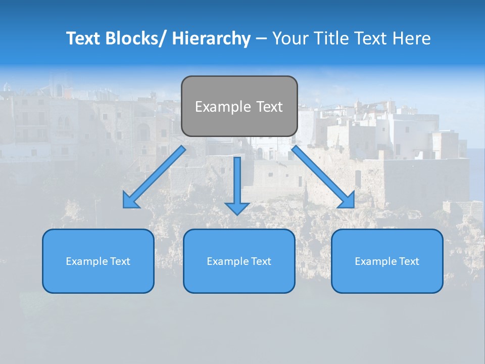 Cliff Village At Polignano A Mare, Bari, Apulia, Italy PowerPoint Template