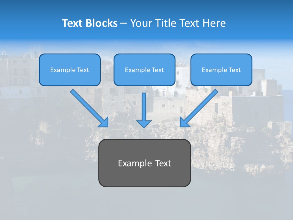 Cliff Village At Polignano A Mare, Bari, Apulia, Italy PowerPoint Template