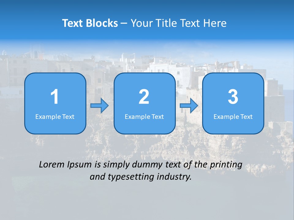 Cliff Village At Polignano A Mare, Bari, Apulia, Italy PowerPoint Template