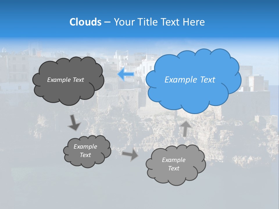 Cliff Village At Polignano A Mare, Bari, Apulia, Italy PowerPoint Template