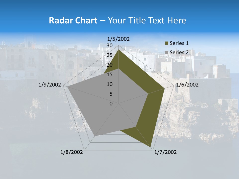 Cliff Village At Polignano A Mare, Bari, Apulia, Italy PowerPoint Template