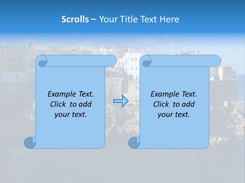 Cliff Village At Polignano A Mare, Bari, Apulia, Italy PowerPoint Template