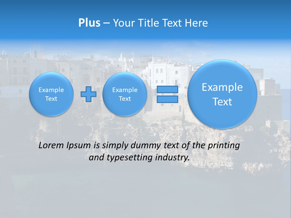 Cliff Village At Polignano A Mare, Bari, Apulia, Italy PowerPoint Template